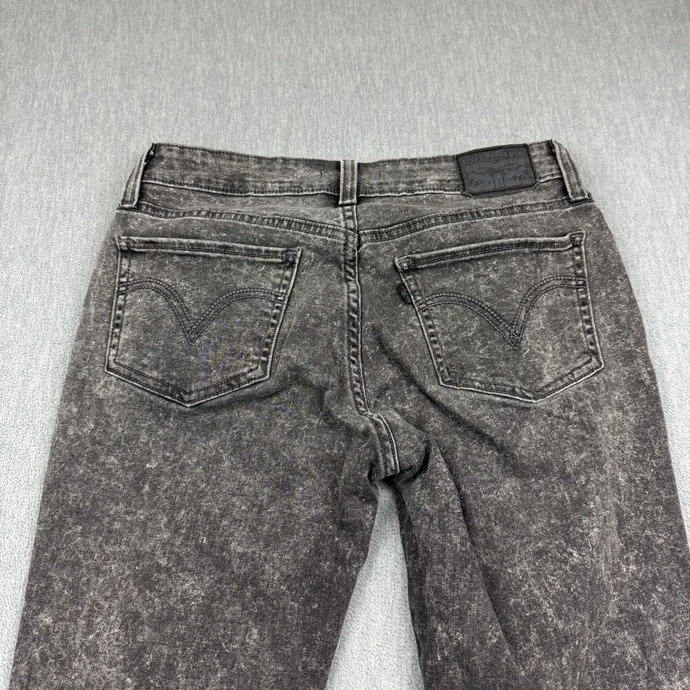 Levis Jeans Women 30X26 535 Black Super Skinny Ankle Stretch Stonewash Pants